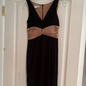 Kay Unger cocktail dress brown velvet. Size 4 NWOT